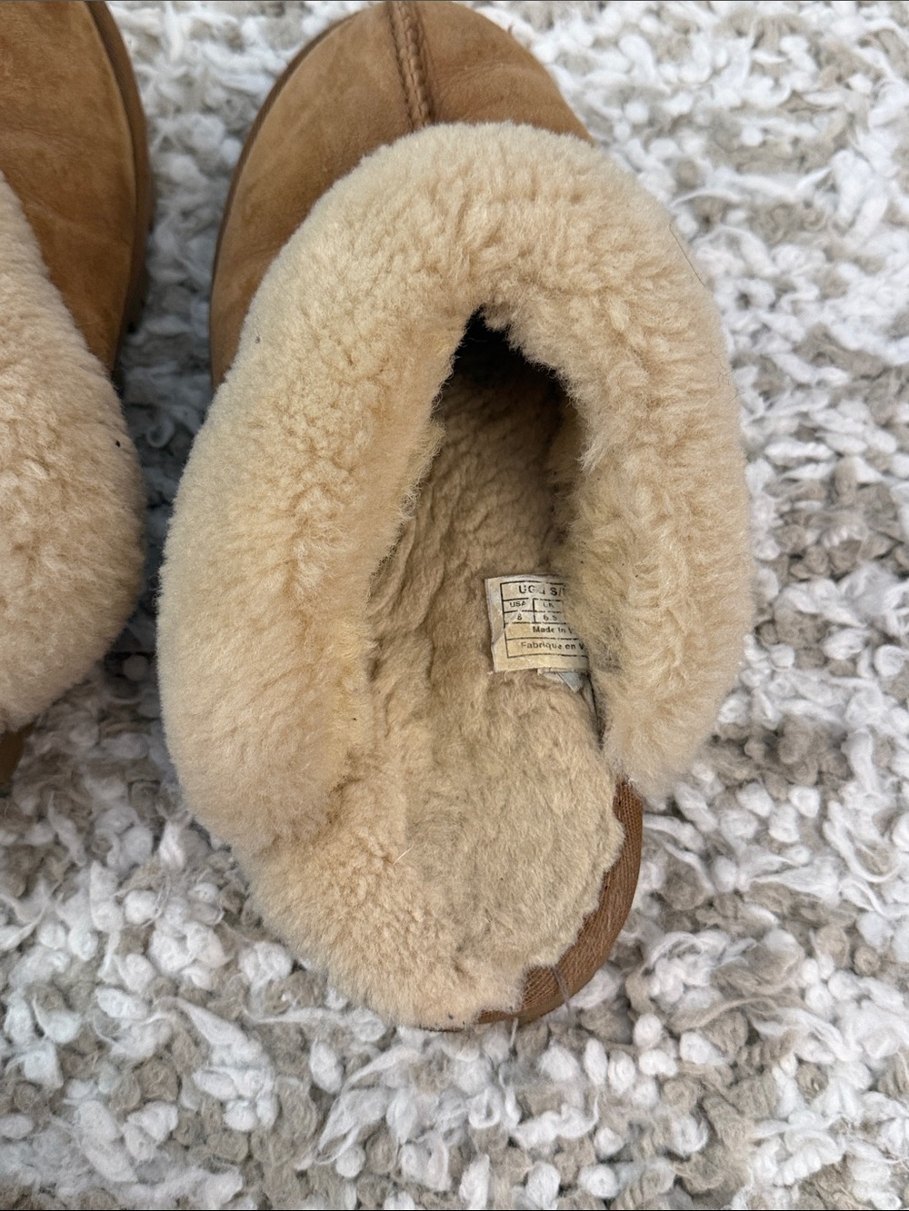 Ugg Cozy Shearling Lined Slip-On Slippers - Tan - Picture 3 of 4